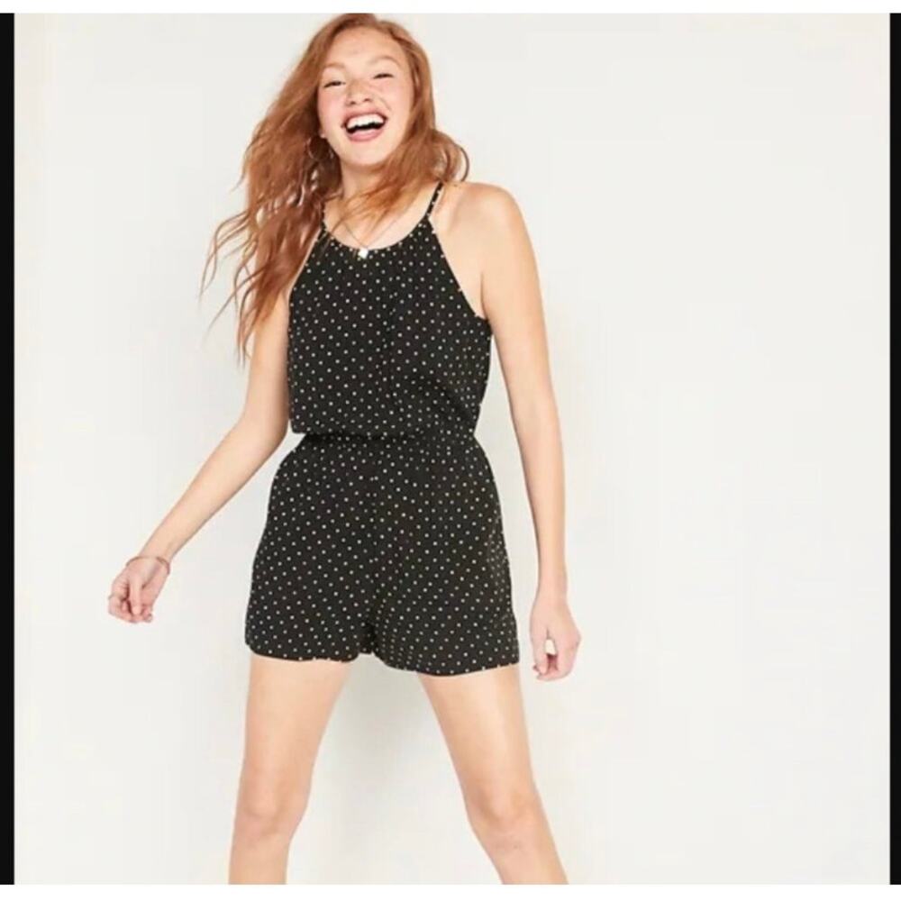 OLD NAVY ROMPER Womens Sleeveless Surplice Wrap Front One Piece Size L Large - Picture 7 of 7